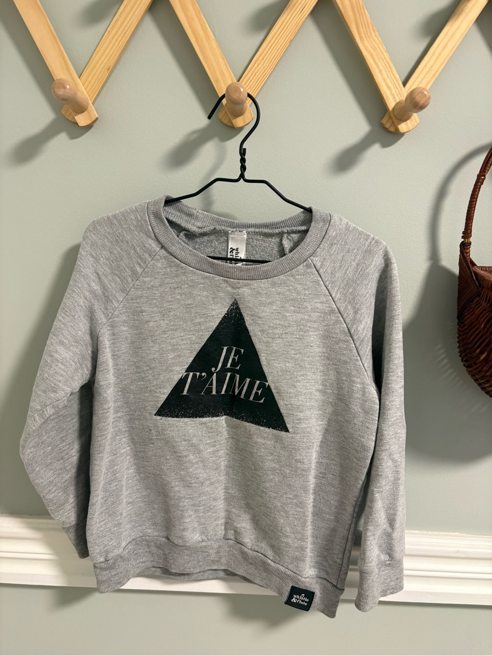 Whistle and Flute Grey 'Je T'aime' Sweatshirt